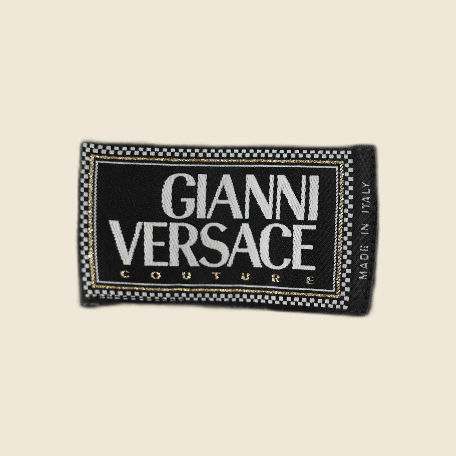 Giacca doppiopetto gessata Gianni Versace Couture con polsi stampati — vista 3