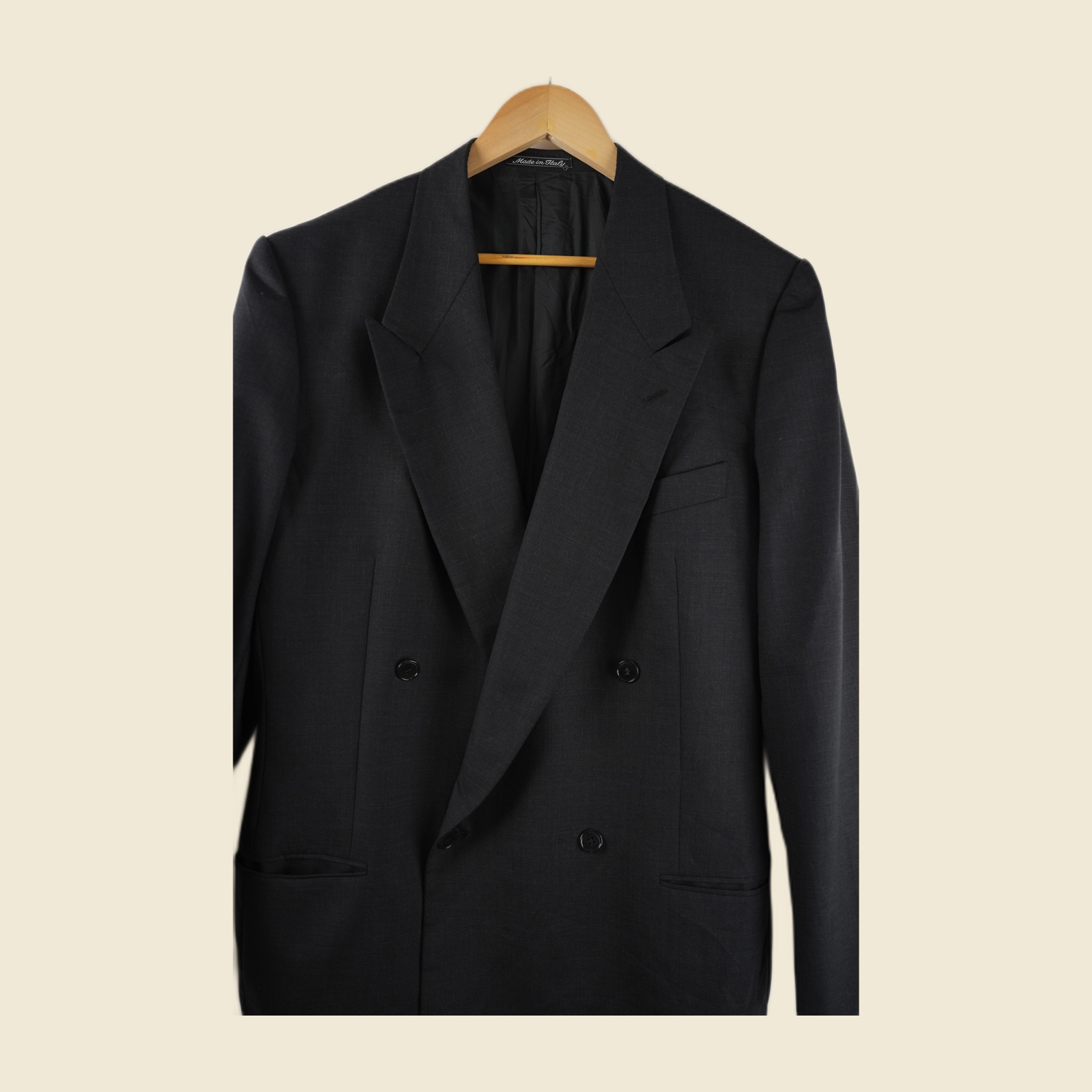 Giacca doppiopetto grigio scuro Armani Le Collezioni — vista 2