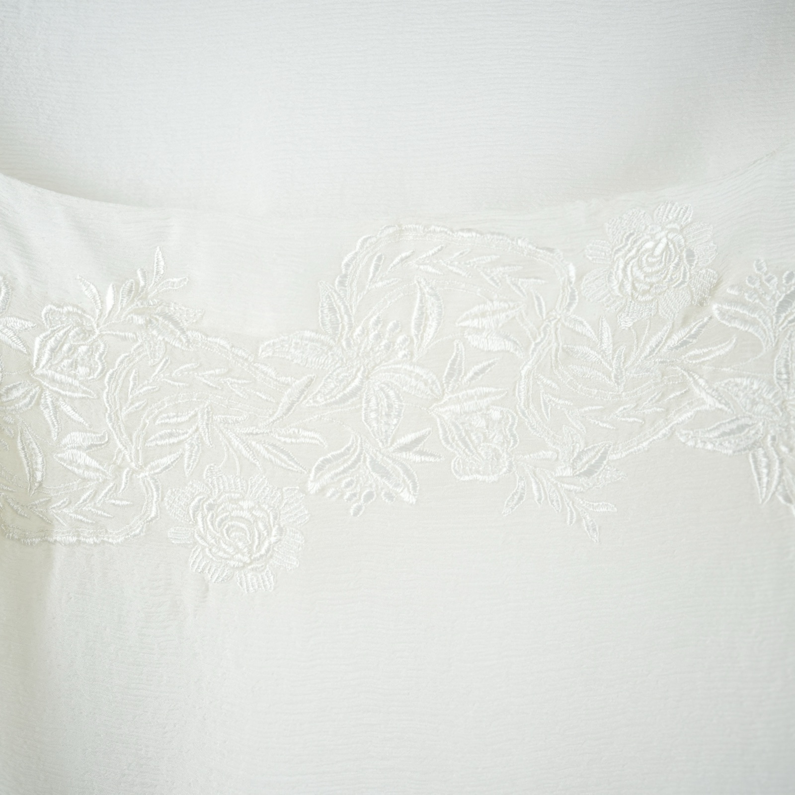 Blusa avorio semitrasparente Valentino Tissus con ricami floreali — vista 2
