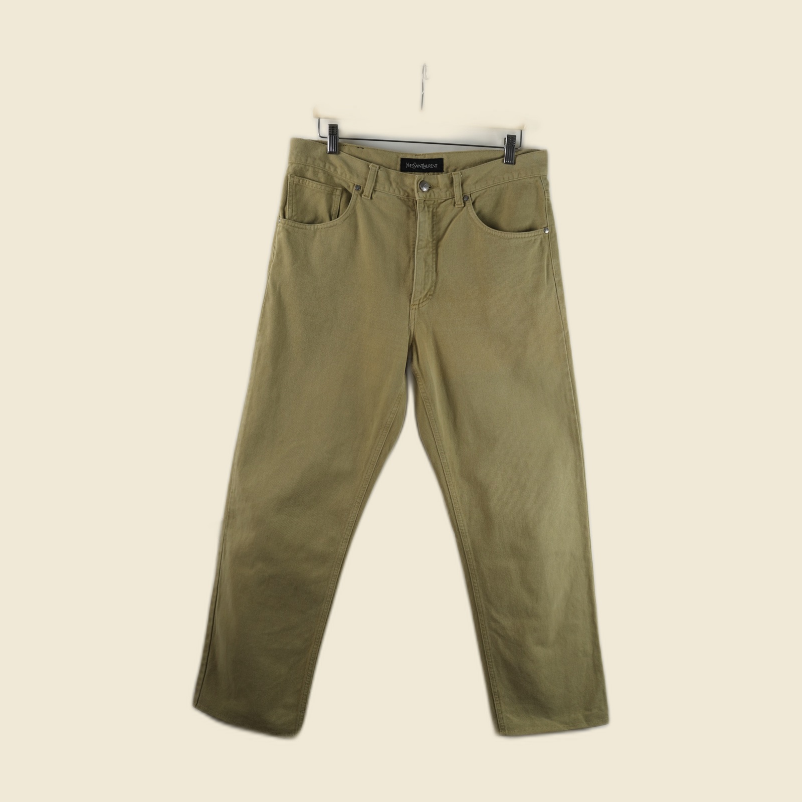 Pantaloni sabbia Yves Saint Laurent a cinque tasche