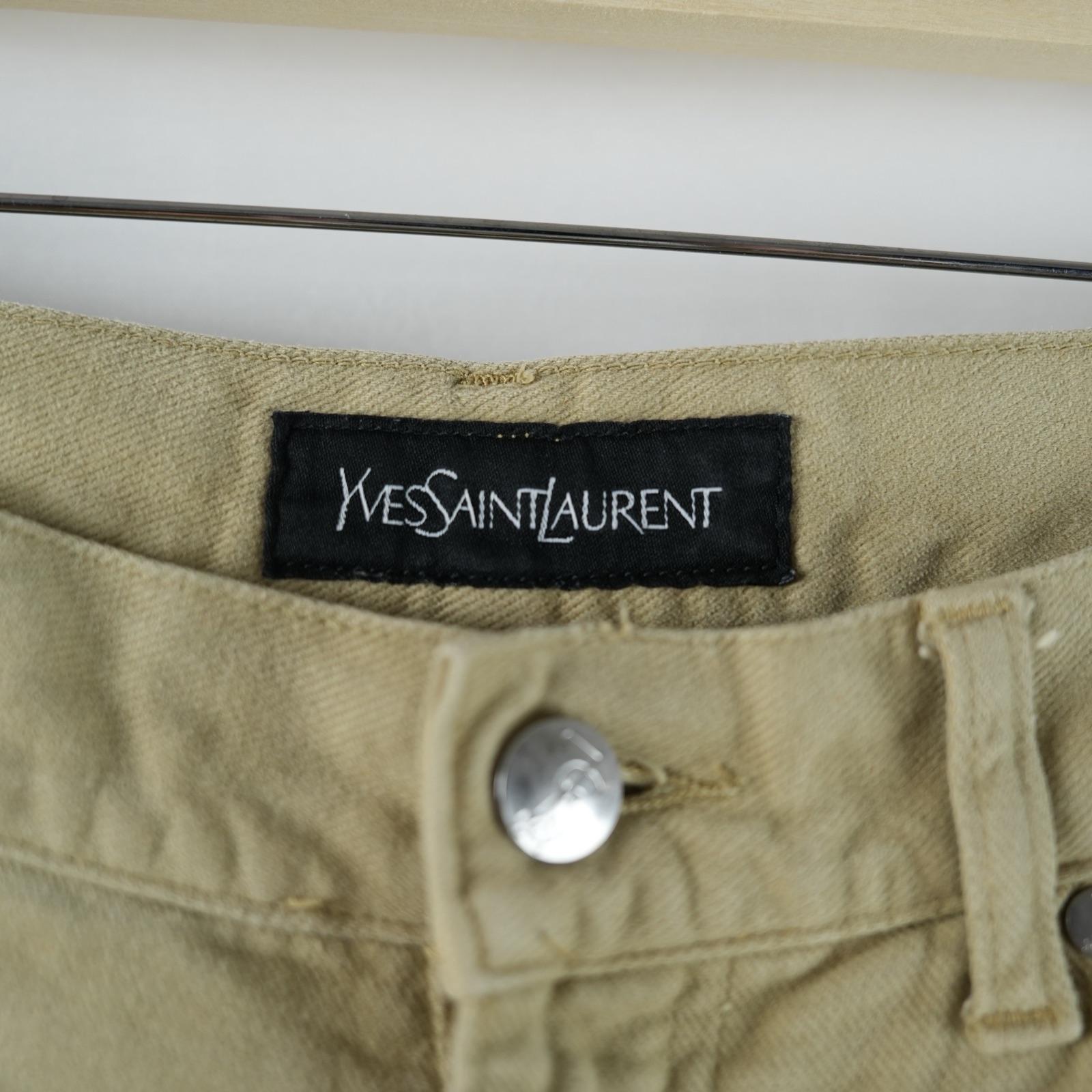 Pantaloni sabbia Yves Saint Laurent a cinque tasche — vista 2