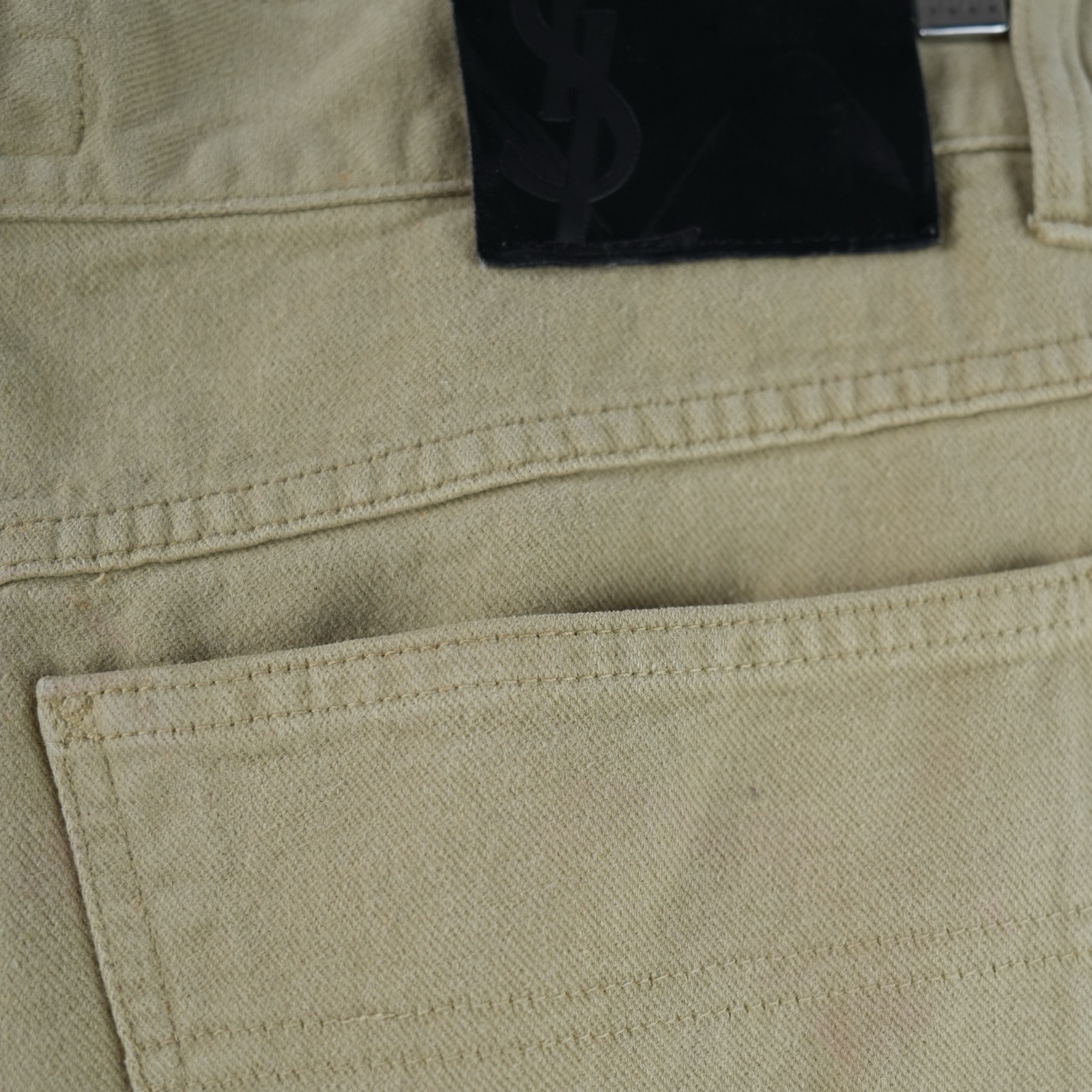 Pantaloni sabbia Yves Saint Laurent a cinque tasche — vista 3